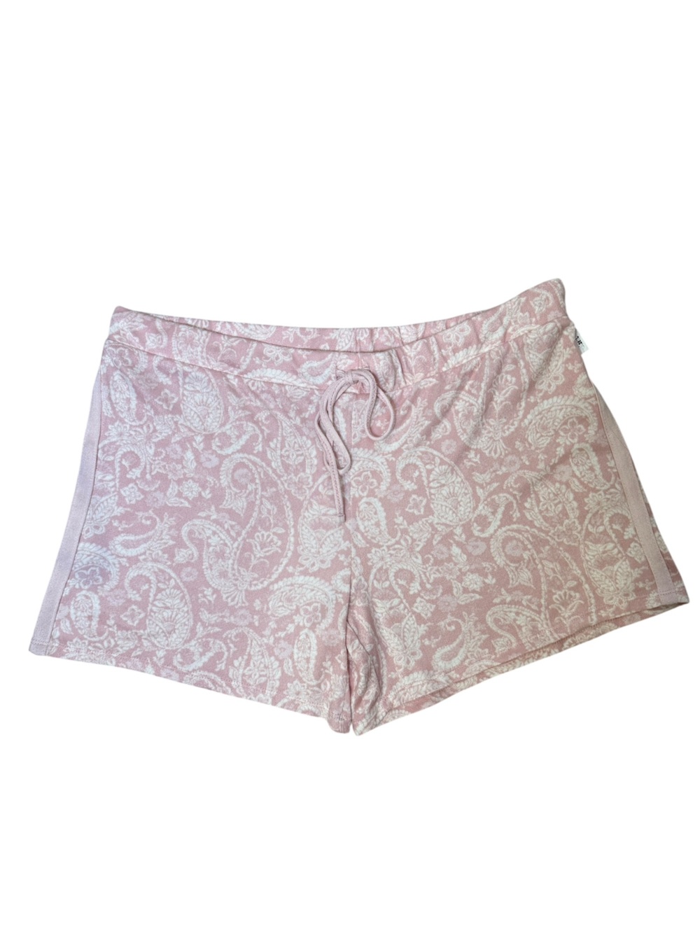 Lucky Brand Large Dusty Pink Paisley Drawstring Lounge Shorts